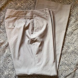 Ann Taylor LOFT Charcoal Pinstripe Cotton Pants